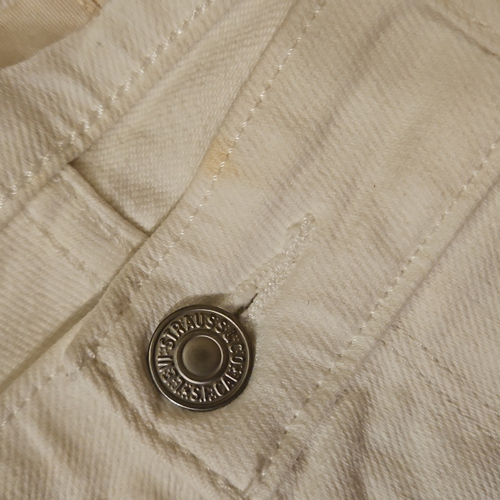 Levi's 711 Skinny White Jeans Size 33 - Picture 7 of 8